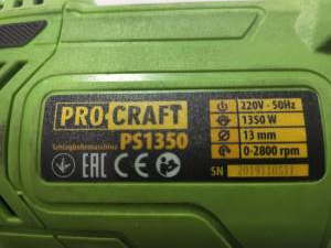 01-200047554: Procraft ps-1350
