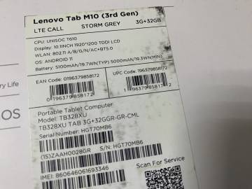 01-200080673: Lenovo tab m10 tb-328xu 32gb lte