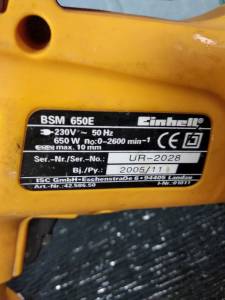 01-200275873: Einhell bsm 650 e