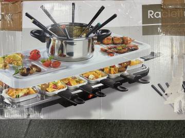 16-000205802: Gourmetmaxx raclette and fondue set