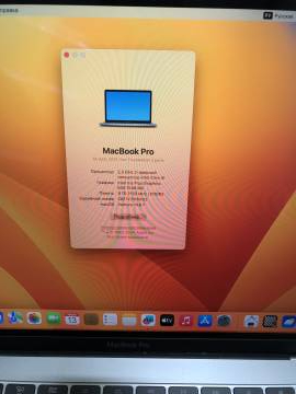 01-200181673: Apple macbook pro a1708 13,3&#34; core i5 2,3ghz/ram8gb/ssd128gb/intel iris plus graphics 640