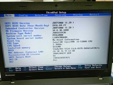 01-200145956: Lenovo core i5 5300u 2,3ghz/ ram8gb/ ssd128gb/ intel hd5500
