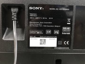 01-200090130: Sony kd-32w800