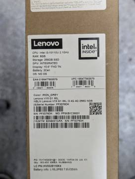 01-200245766: Lenovo єкр. 15,6/ core i3-10110u 2,1ghz/ ram8gb/ ssd256gb/ uhd 620