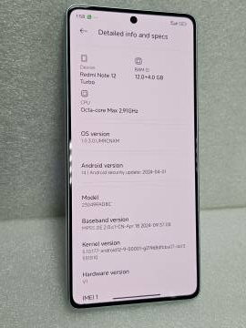 01-200186662: Xiaomi redmi note 12 turbo 12/256gb