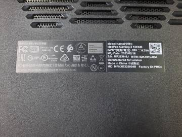 01-200268488: Lenovo ideapad gaming 3 15ihu6