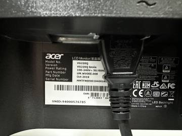 01-200191288: Acer vg220qbmiix