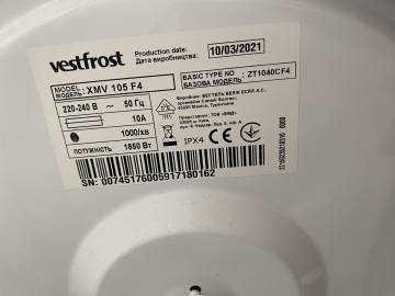 01-200273864: Vestfrost xmv 105 f4