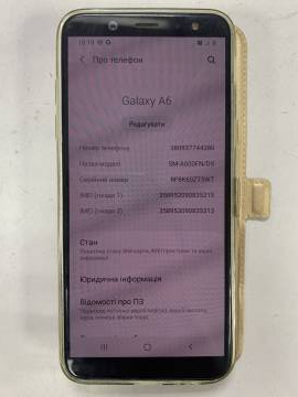 01-200121107: Samsung galaxy a6 3/32gb sm-a600fn