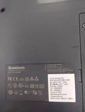 01-200207391: Lenovo ideapad z560/ram3gb/hdd500gb/geforce 310m
