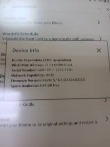 01-200304017: Amazon kindle paperwhite 11th gen. 8gb