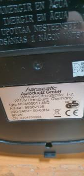 16-000253905: Hanseatic hcm9001tjsd