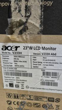 01-200282550: Acer x233h abd