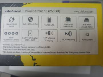 01-200294292: Ulefone power armor 13 8/256gb