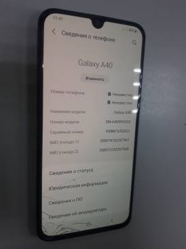 01-200093653: Samsung a405fn galaxy a40 4/64gb