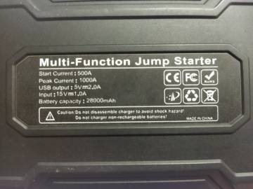 01-200231719: High Power (Sirtec) multi-function jump starter 28000 mah