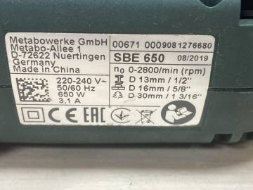 01-200038407: Metabo be 650