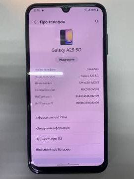 01-200112219: Samsung galaxy a25 5g 6/128gb