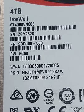 01-200285243: Seagate ironwolf 4 tb