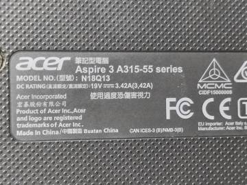 01-200274574: Acer єкр. 15,6/ core i3 8130u 2,2ghz/ ram8gb/ ssd256gb/ gf mx130 2gb