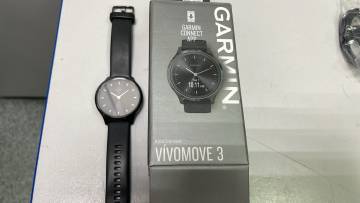 01-200234638: Garmin vivomove 3 slate stainless steel bezel w. and silicone b.