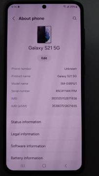 01-200204298: Samsung g991u1 galaxy s21 8/128gb