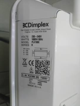 01-200212447: Dimplex plx100e