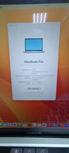 01-200098447: Apple Macbook Pro a2251/ core i5 2,0ghz/ ram16gb/ ssd512gb/ iris plus graphics/ retina, touch bar