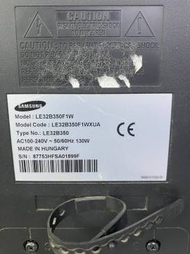 01-200222896: Samsung le32b350 f1wxua