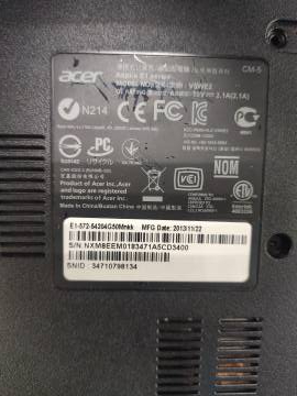 01-19137276: Acer core i5 4200u 1,6ghz /ram4gb/ hdd500gb