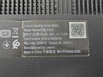 01-200173410: Lenovo єкр. 15,6/ core i3 8130u 2,2ghz/ ram8gb/ ssd128gb/video uhd620//dvdrw