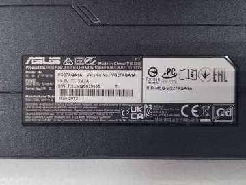 01-200269827: Asus tuf gaming vg27aqa1a