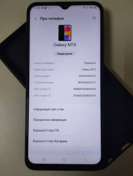 01-200282001: Samsung galaxy m13 sm-m135f 4/64gb