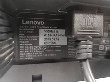 01-200037306: Lenovo t2224d 61b1jar1us thinkvision