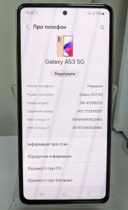 01-200314302: Samsung a536b galaxy a53 5g 6/128gb