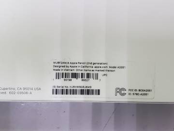 01-200308124: Apple apple pencil 2nd generation a2051