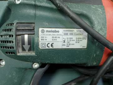 01-200319406: Metabo sbe 850 contact