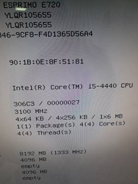 01-200142432: Пк сист. блок пк intel core i5-4440/ram 8 gb/ssd 256