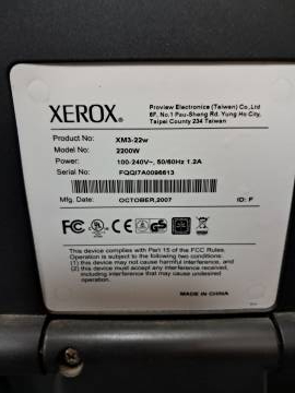 01-200086368: Xerox xm3-22w