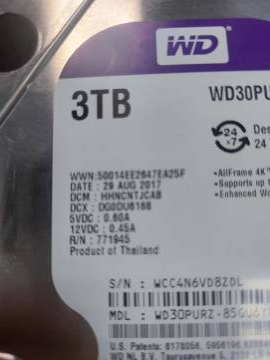 01-200285241: Wd purple 3 tb