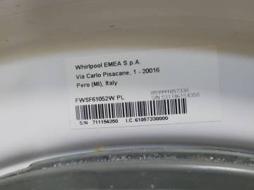 01-200205829: Whirlpool fwsl 61052w eu