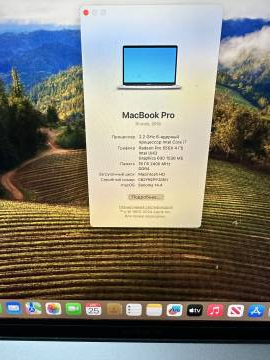 01-200096362: Apple Macbook Pro a1990./ core i7 2,2ghz/ ram16gb/ ssd256gb/ amd pro 555x 4gb/ retina,touch bar