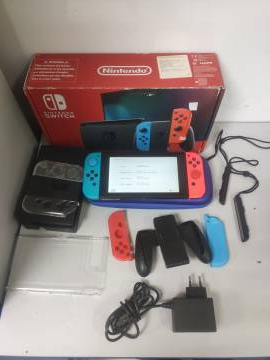 01-200181725: Nintendo switch with neon blue and neon red