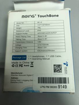 01-200127409: Китай zqb bc-8 bone conduction headphones wireless bluetooth earphones