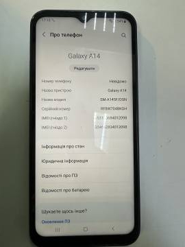 01-200276414: Samsung galaxy a14 4/128gb