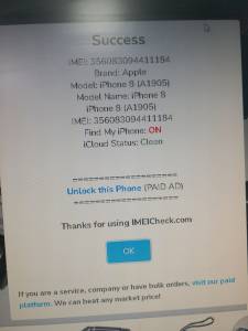 01-200065114: Apple iphone 8 64gb