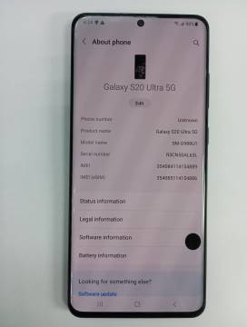 01-200276874: Samsung g988u galaxy s20 ultra 12/128gb