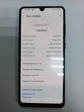 01-200256301: Samsung a315f galaxy a31 4/64gb