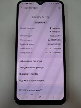 01-200076200: Samsung a307fn galaxy a30s 4/64gb