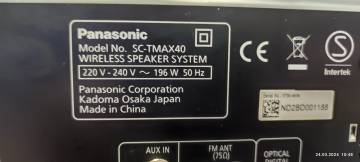 01-200065675: Panasonic sc-tmax40